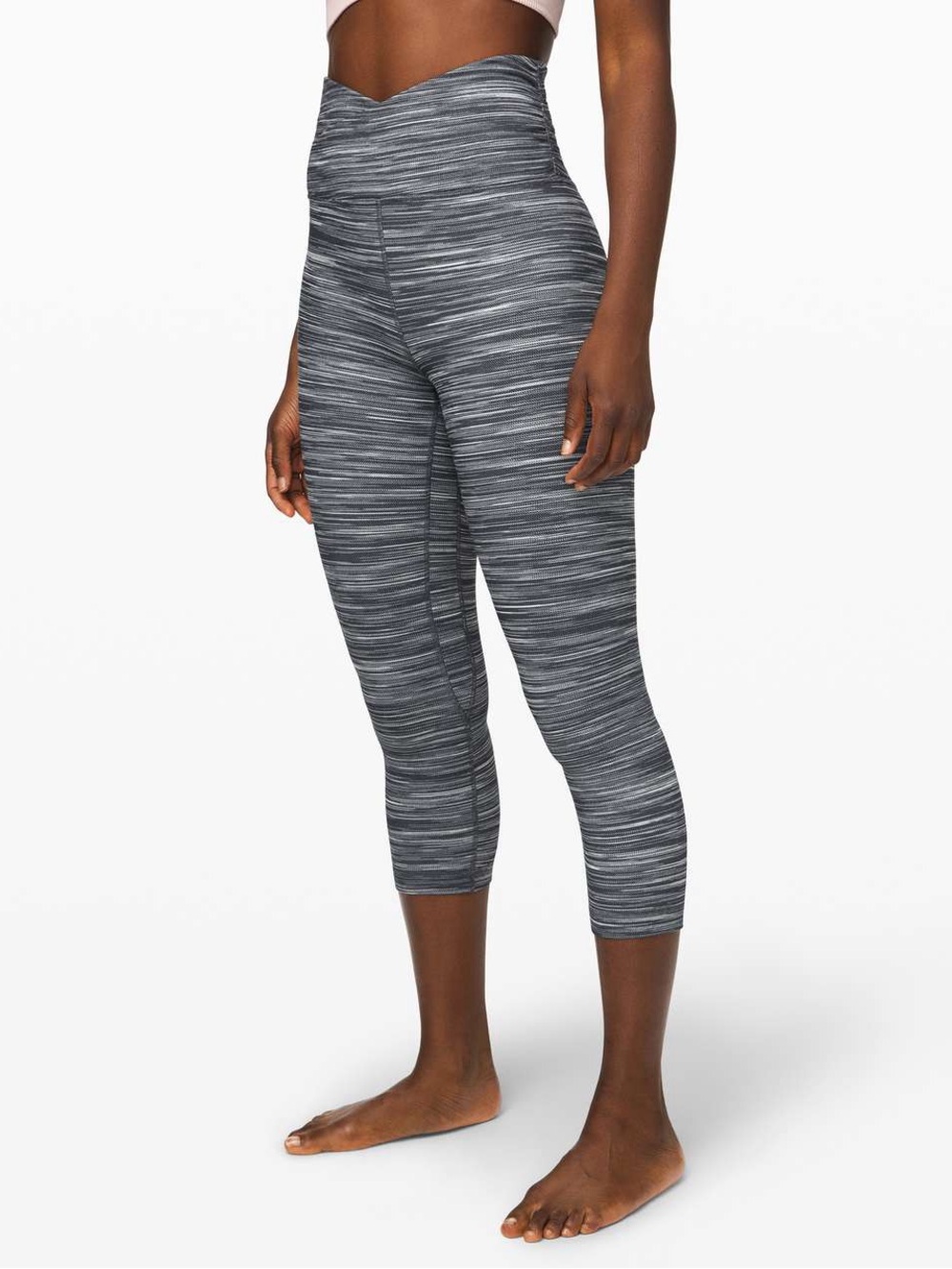 Lululemon Align Crop 21" *Cross Waist
Mini Space Dye Herringbone Heathered Black